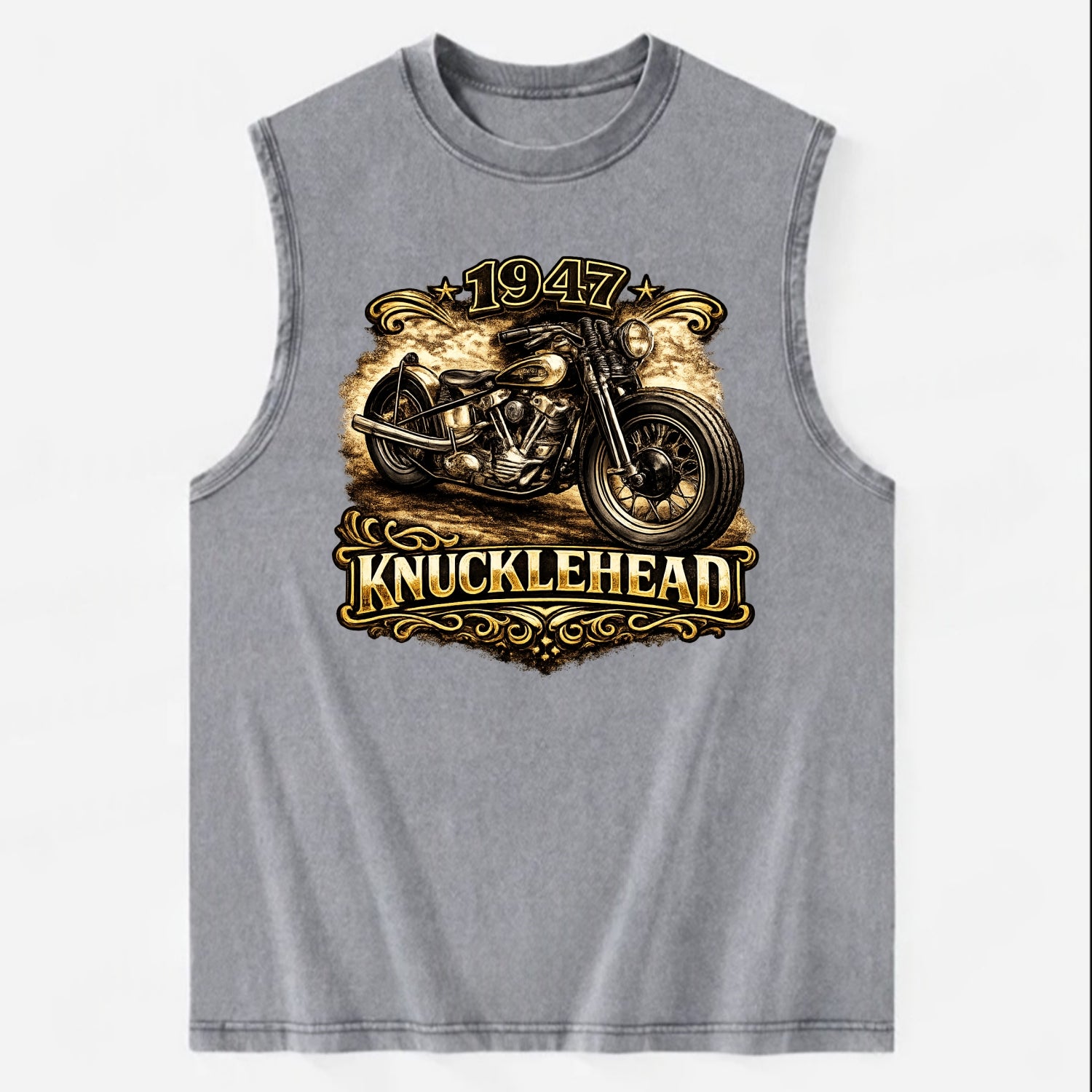 1947 Knucklehead Bobber - Vintage Washed Tank