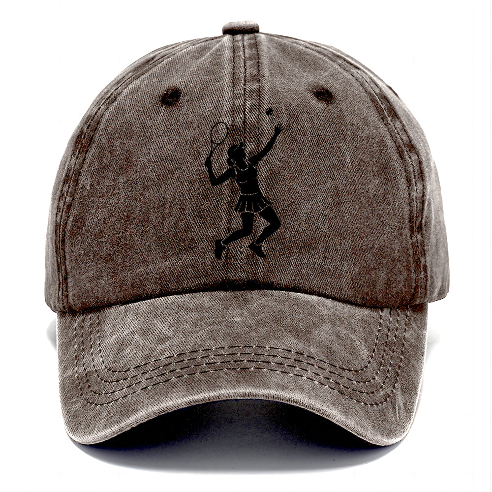 Tennis player serving powerful shot Classic Cap