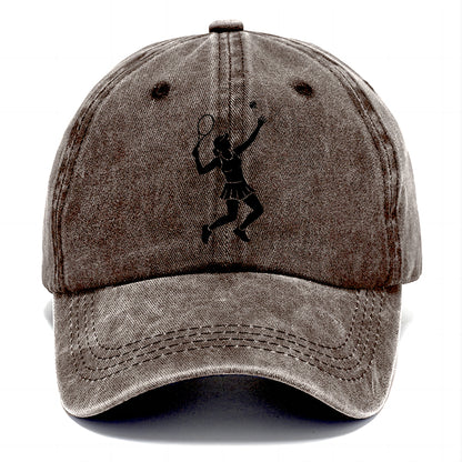 Tennis player serving powerful shot Classic Cap