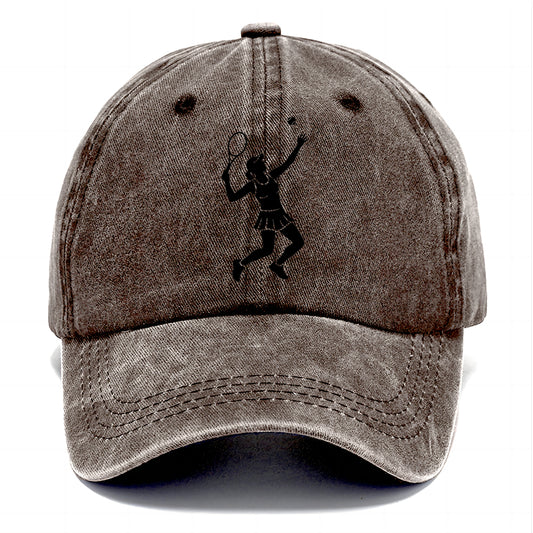 Tennis player serving powerful shot Classic Cap