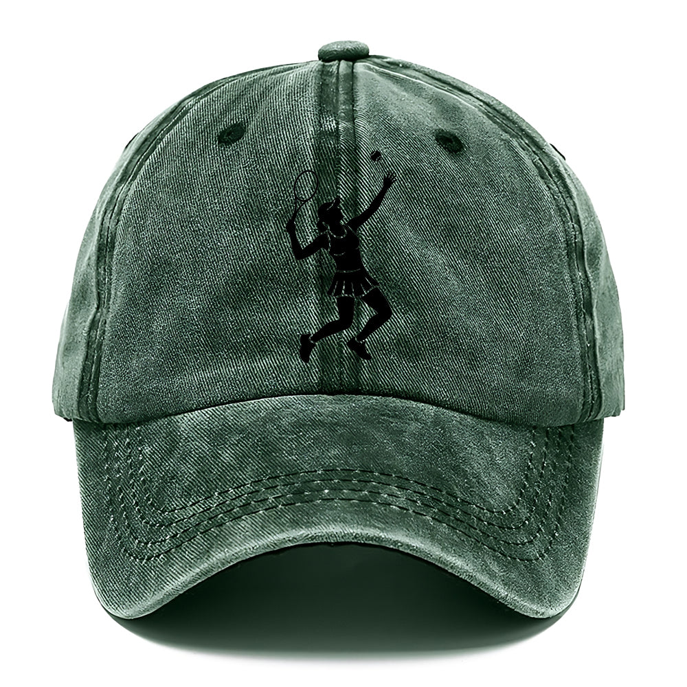 Tennis player serving powerful shot Classic Cap