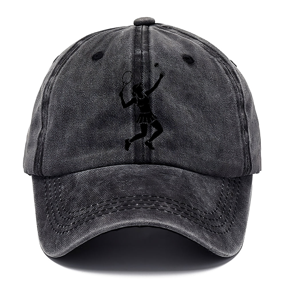 Tennis player serving powerful shot Classic Cap