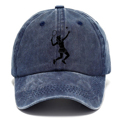 Tennis player serving powerful shot Classic Cap