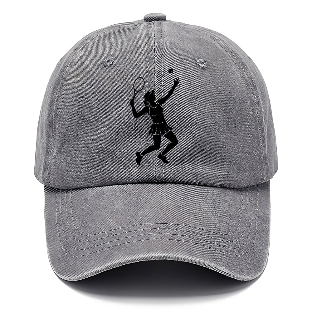 Tennis player serving powerful shot Classic Cap