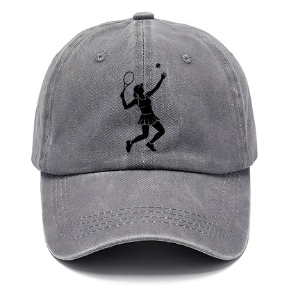 Tennis player serving powerful shot Classic Cap