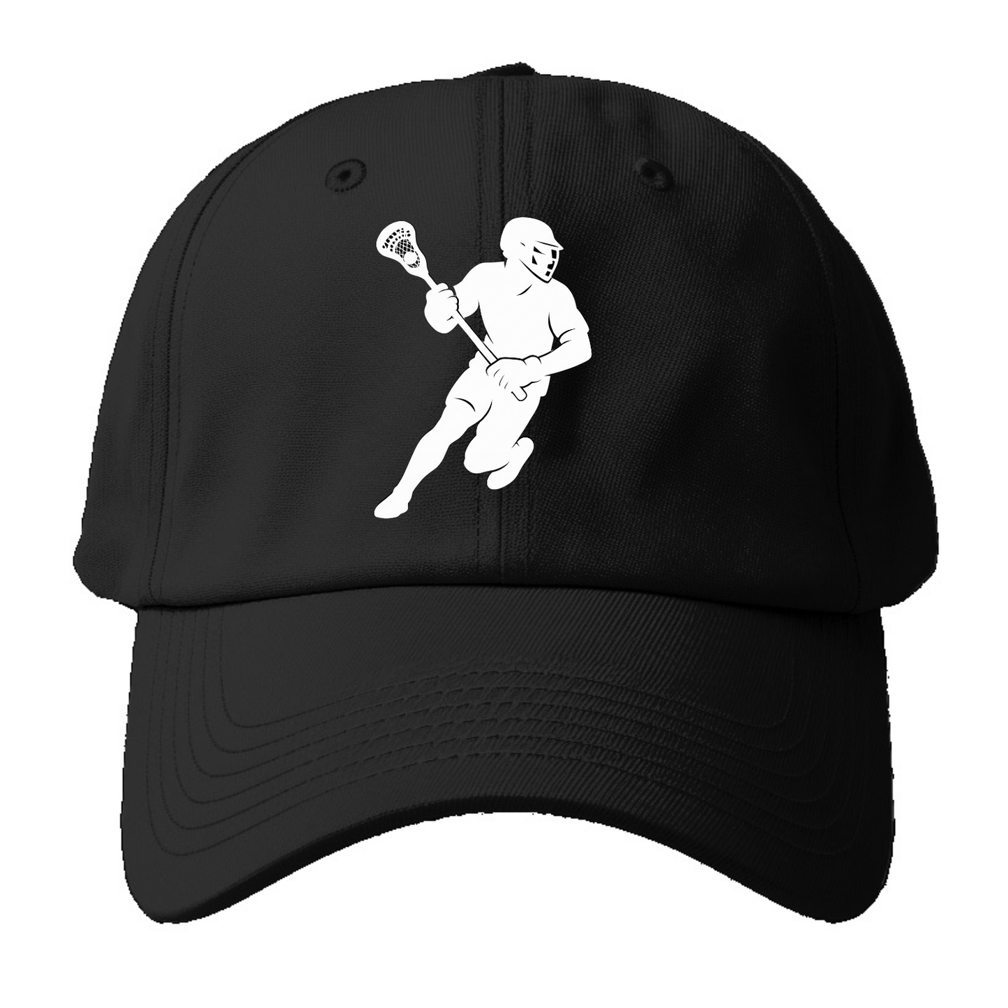 Lacrosse player cradling stick - Baseball Cap
