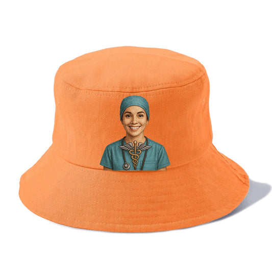 smiling doctor with caduceus art Hat