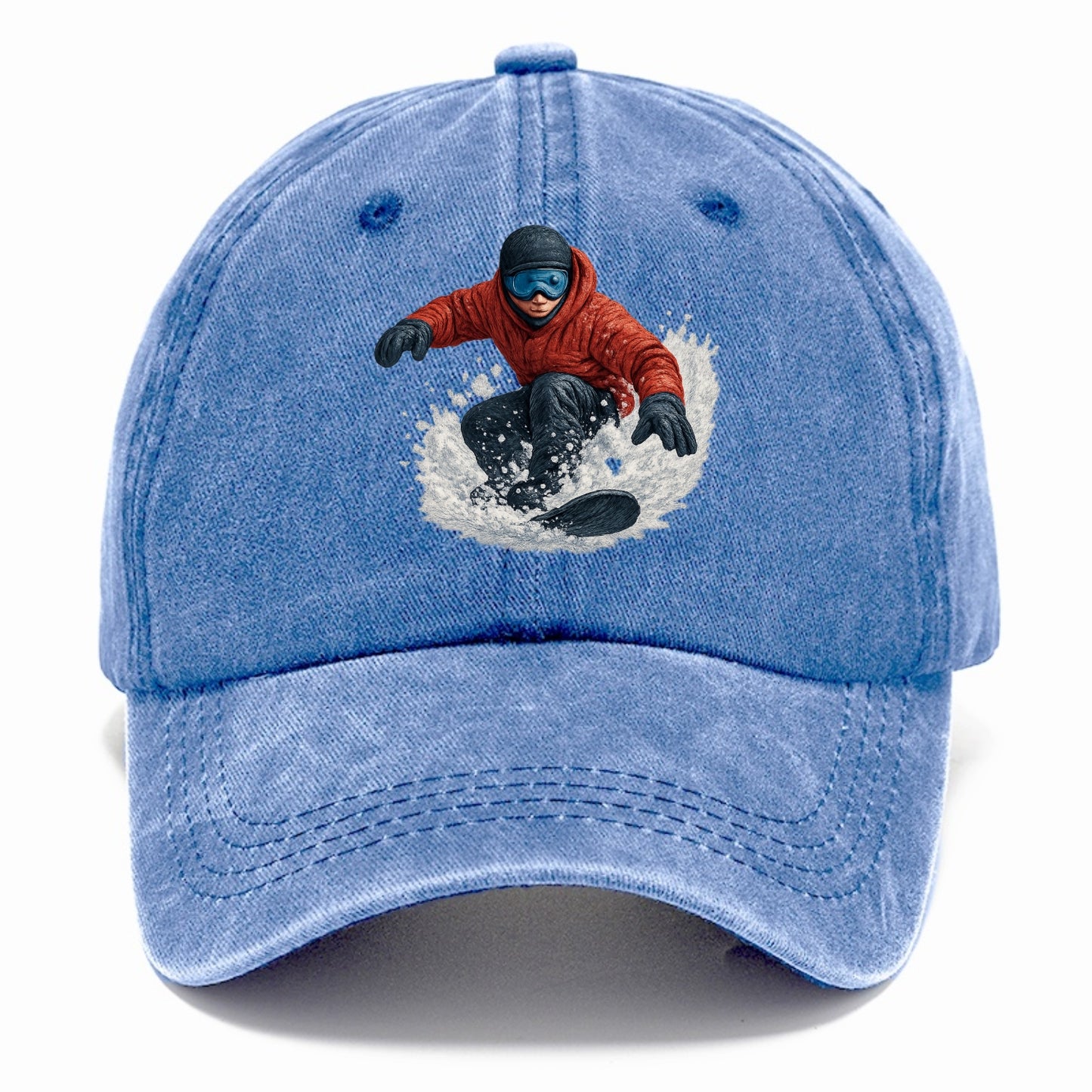 snowboarder carving through fresh powder Hat