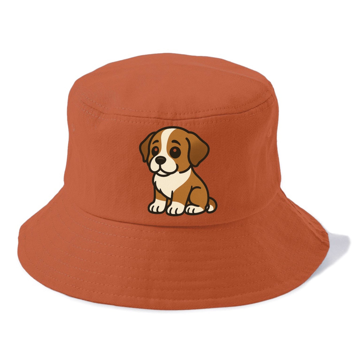saint bernard brown and white sitting pose with gentle expression portrait design Hat