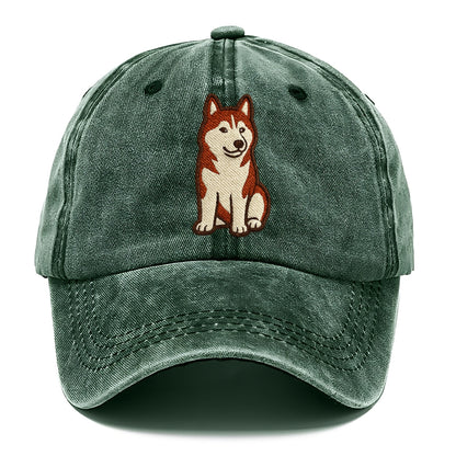 siberian-husky-red-white-loyal-spirit Hat