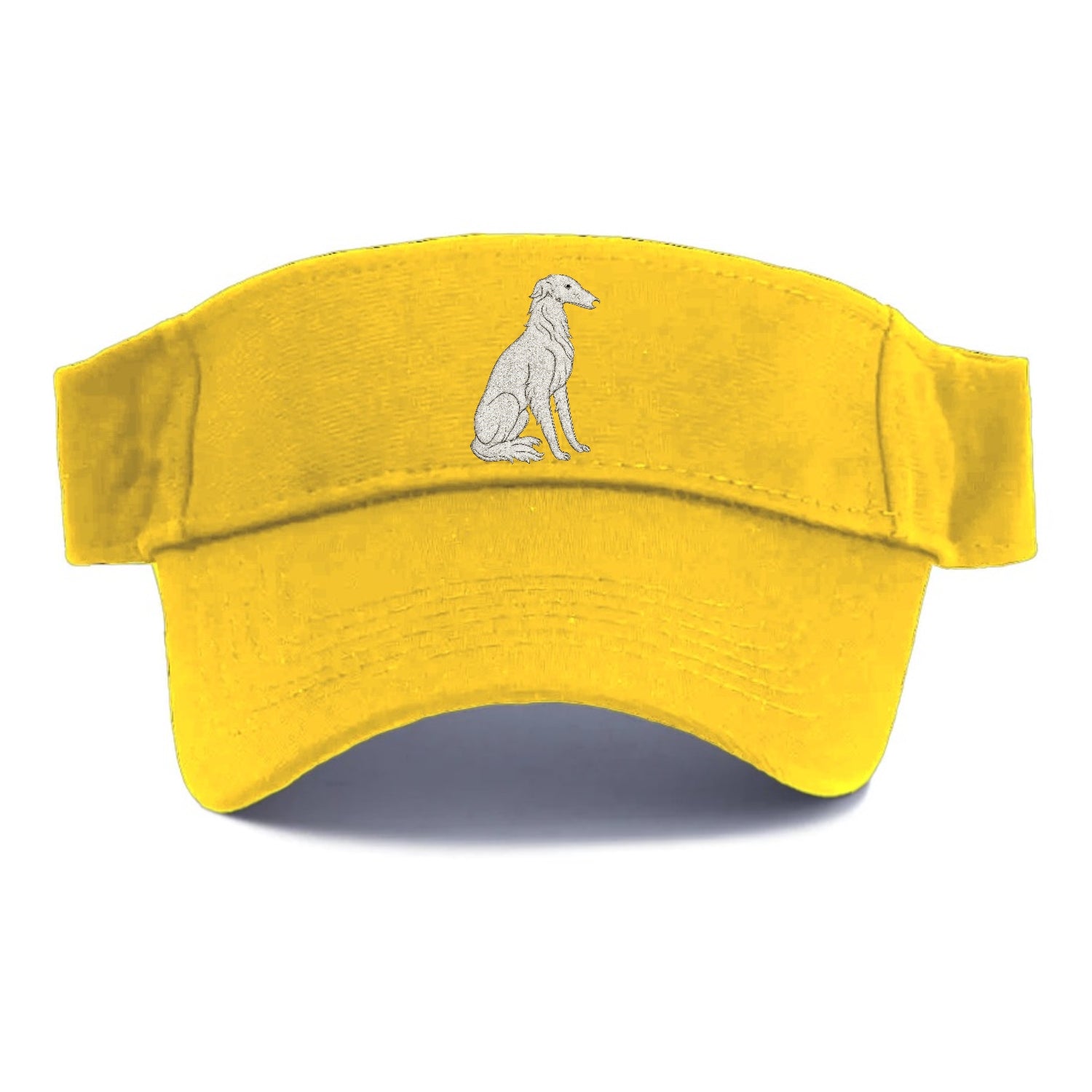 Borzoi White Sitting Pose Hat
