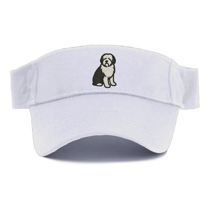 Old English Sheepdog Black And White Pose Hat