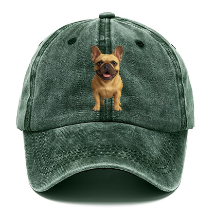 smiling french bulldog portrait hat design Hat