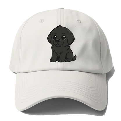 newfoundland black sitting pose with gentle giant expression portrait design Hat