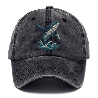 whale ocean waves Hat