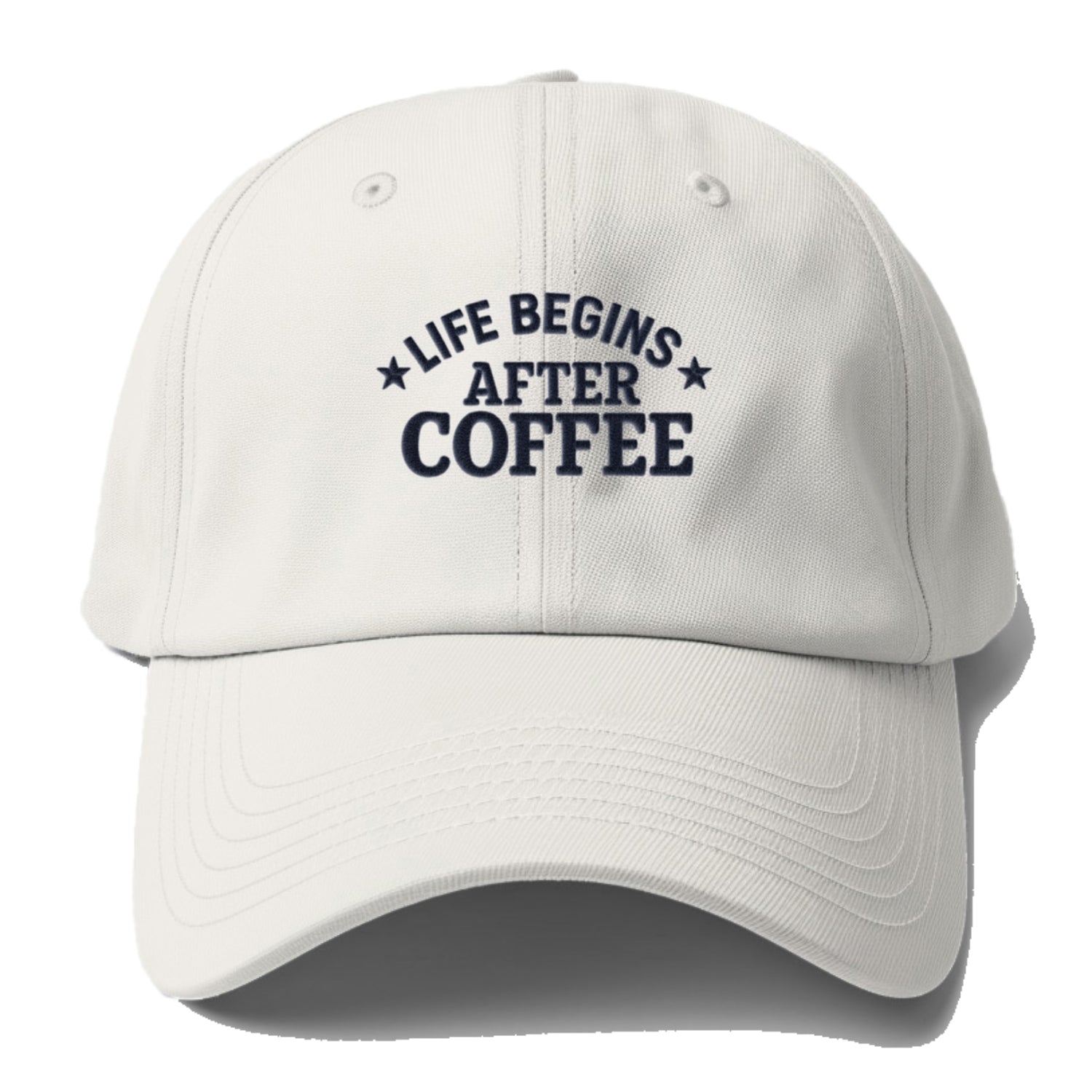 coffee themed quote with decorative stars Hat