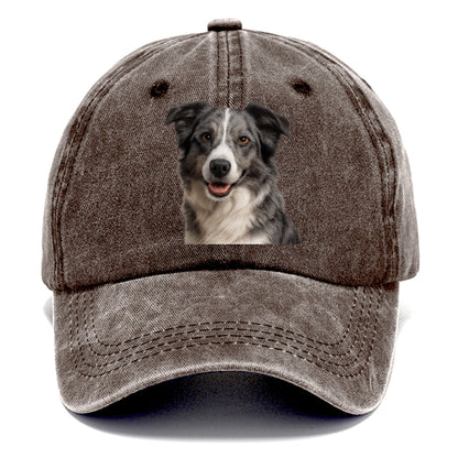 blue merle border collie agile mind Hat