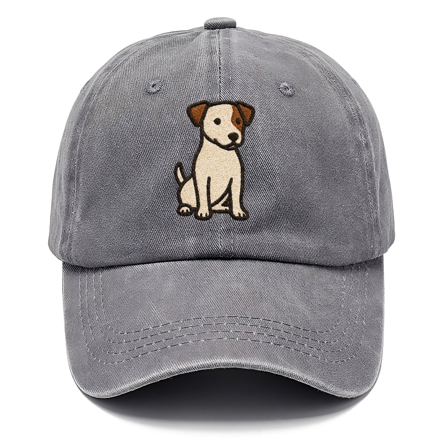 Jack Russell Terrier White With Brown Patches Pose Hat