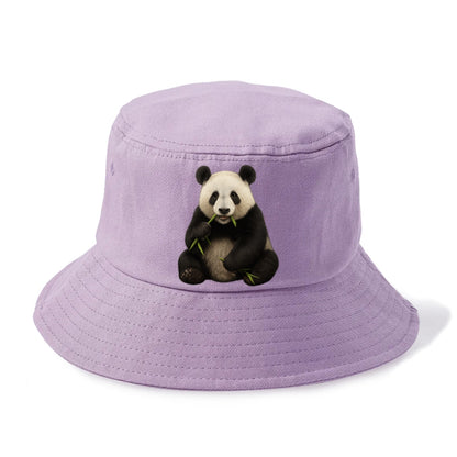 realistic panda eating bamboo hat Hat