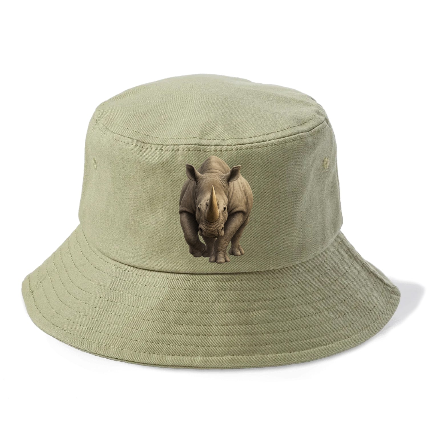 rhino portrait intense gaze illustration Hat