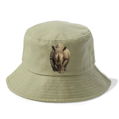 rhino portrait intense gaze illustration Hat