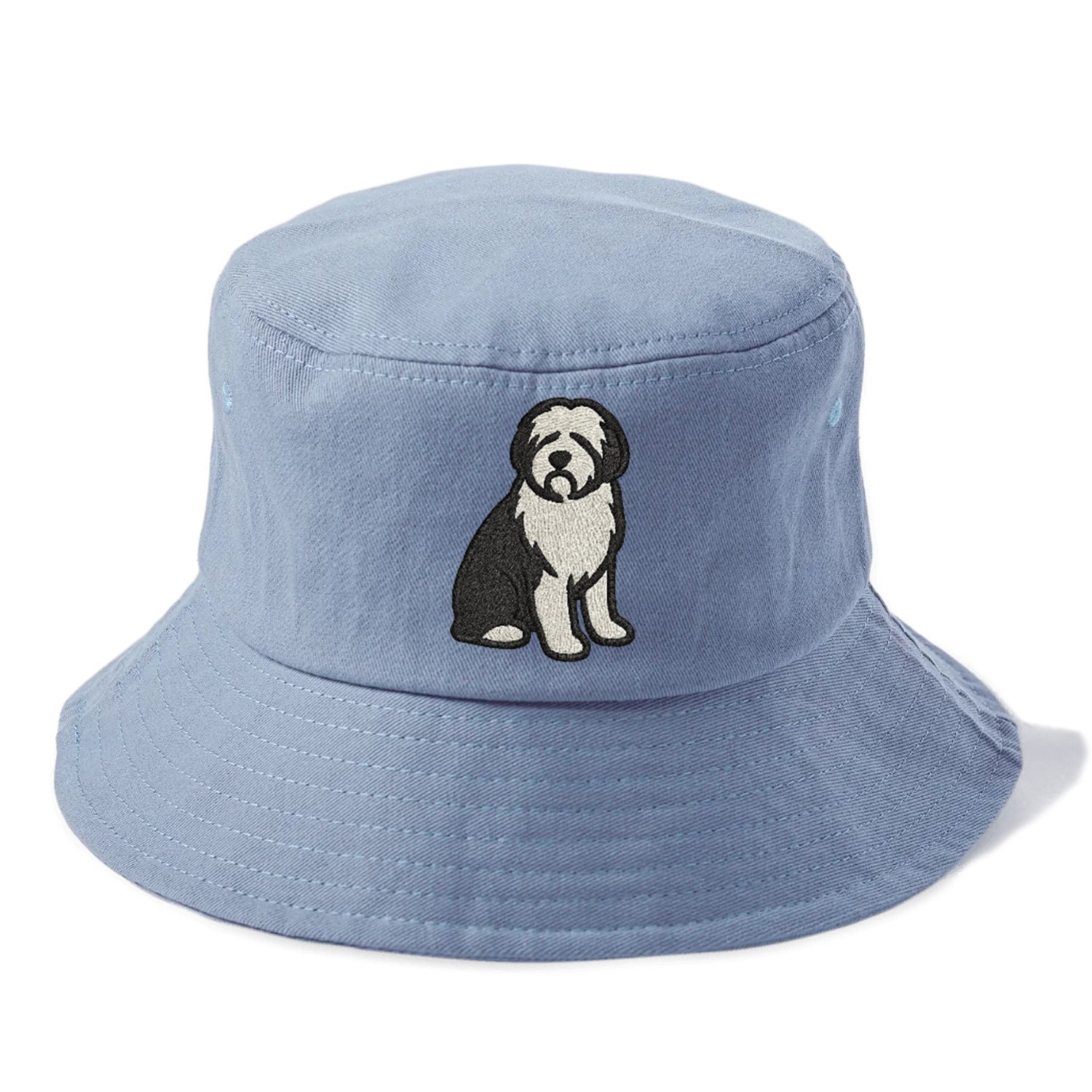 Old English Sheepdog Black And White Pose Hat