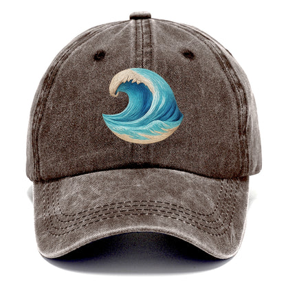ocean's embrace woven depths Hat