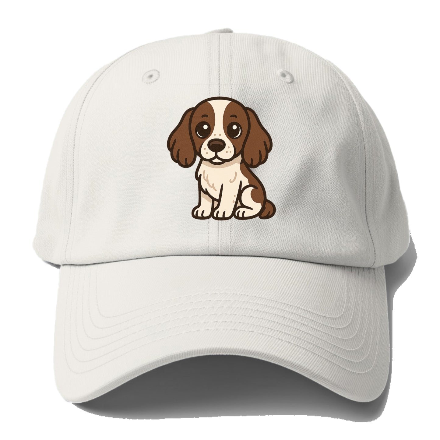 english springer spaniel liver and white sitting pose portrait design Hat