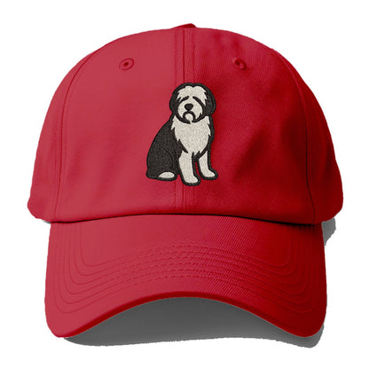 Old English Sheepdog Black And White Pose Hat