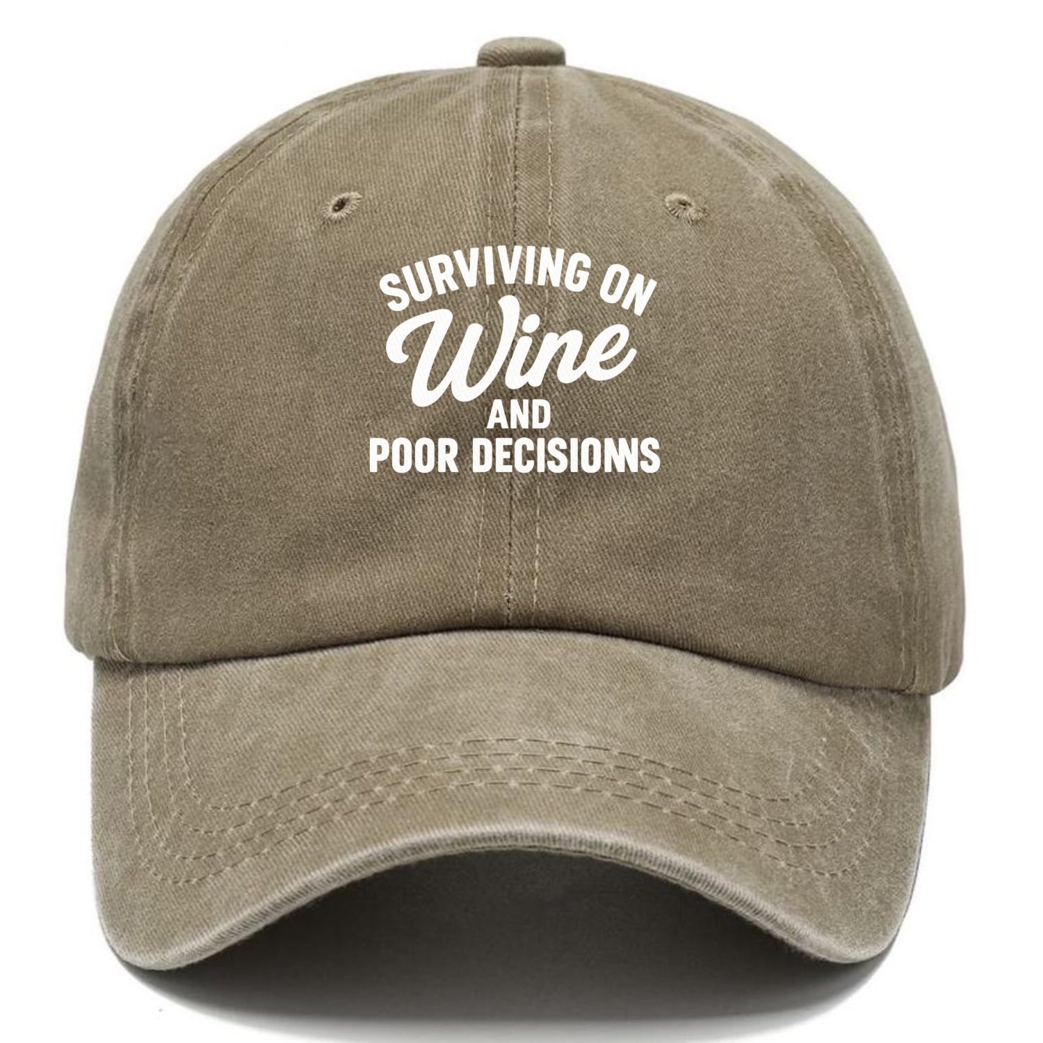 wine surviving poor decisions humorous hat Hat