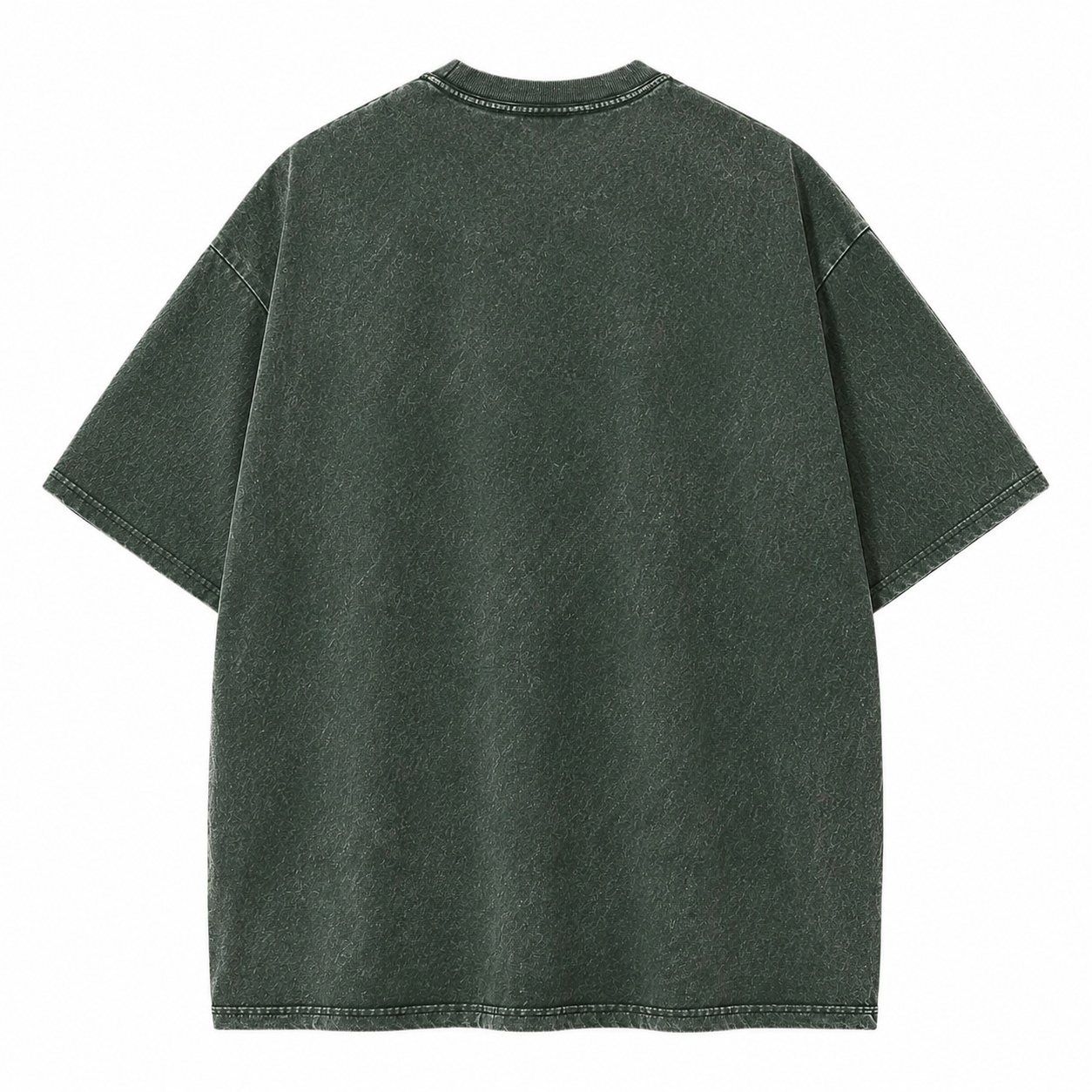 Vintage Style Dachshund Print Vintage T-shirt – forest-mist back view