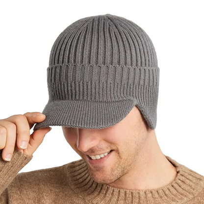 Winter Warmth Deluxe: Thick Knit Outdoor Hat for Cold Protection with Ear Flaps