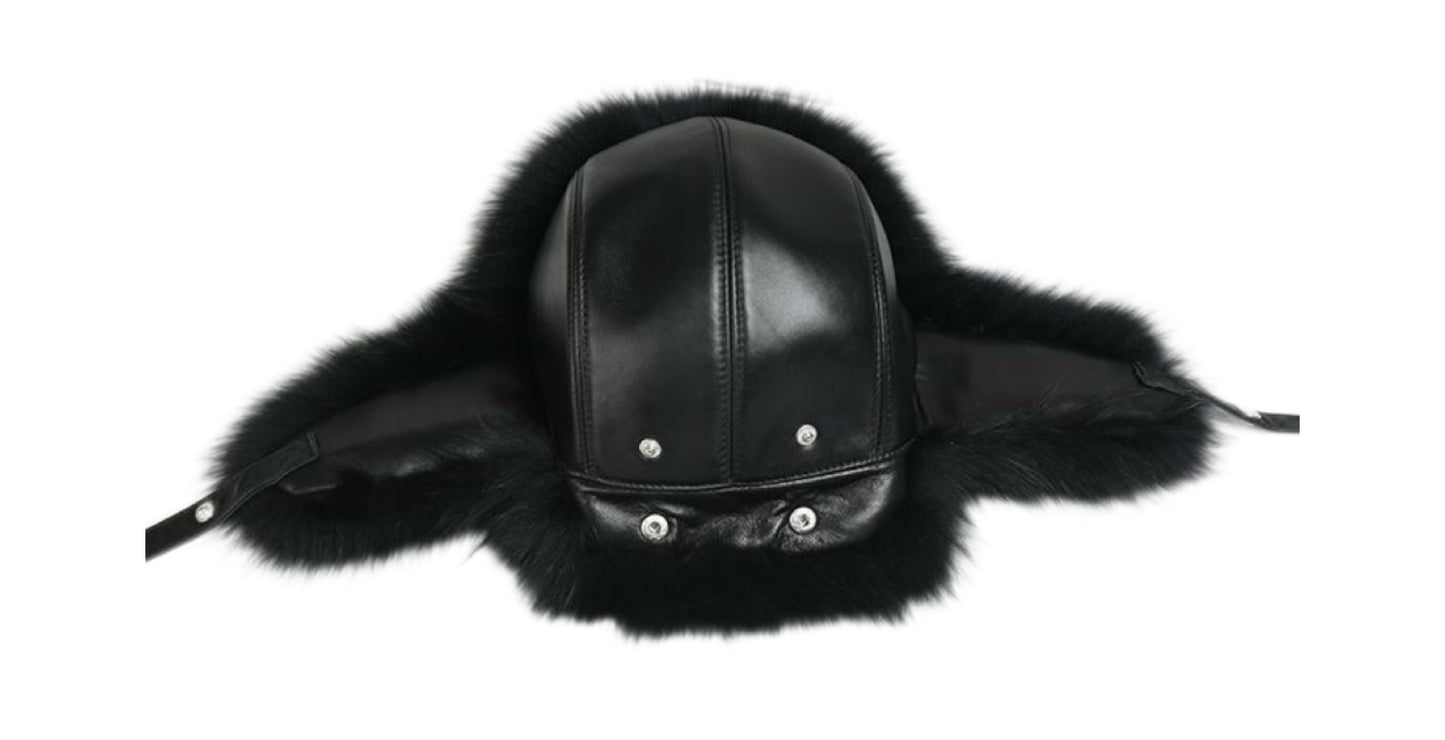 高品質ラグジュアリーフォックスファーハット メンズ - 暖かい耳保護冬春旅行スキーハット