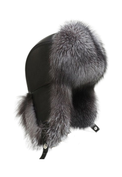 高品質ラグジュアリーフォックスファーハット メンズ - 暖かい耳保護冬春旅行スキーハット