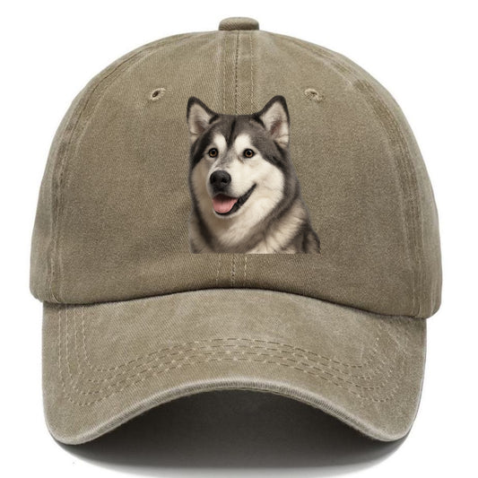 alaskan malamute portrait design Hat