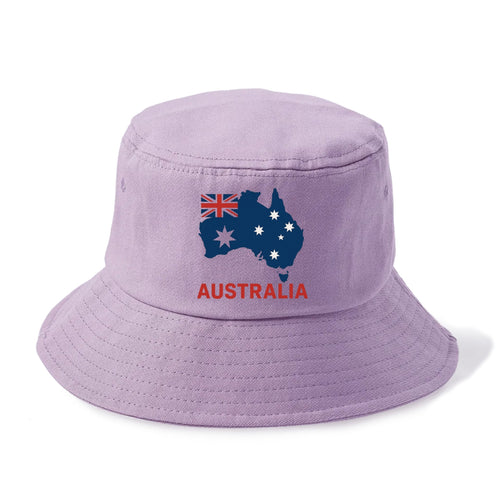 Australian Flag Map Bucket Hat