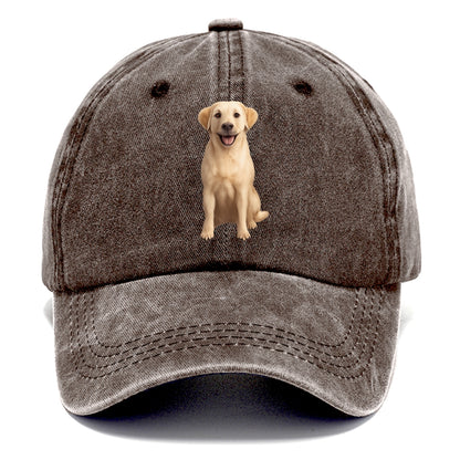 golden labrador puppy digital art Hat
