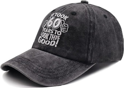 Vintage 60th Embroidered Classic Cap - "It Took 60 Years to Look This Good!"