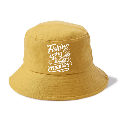 Fishing Is My Therapy Bucket Hat