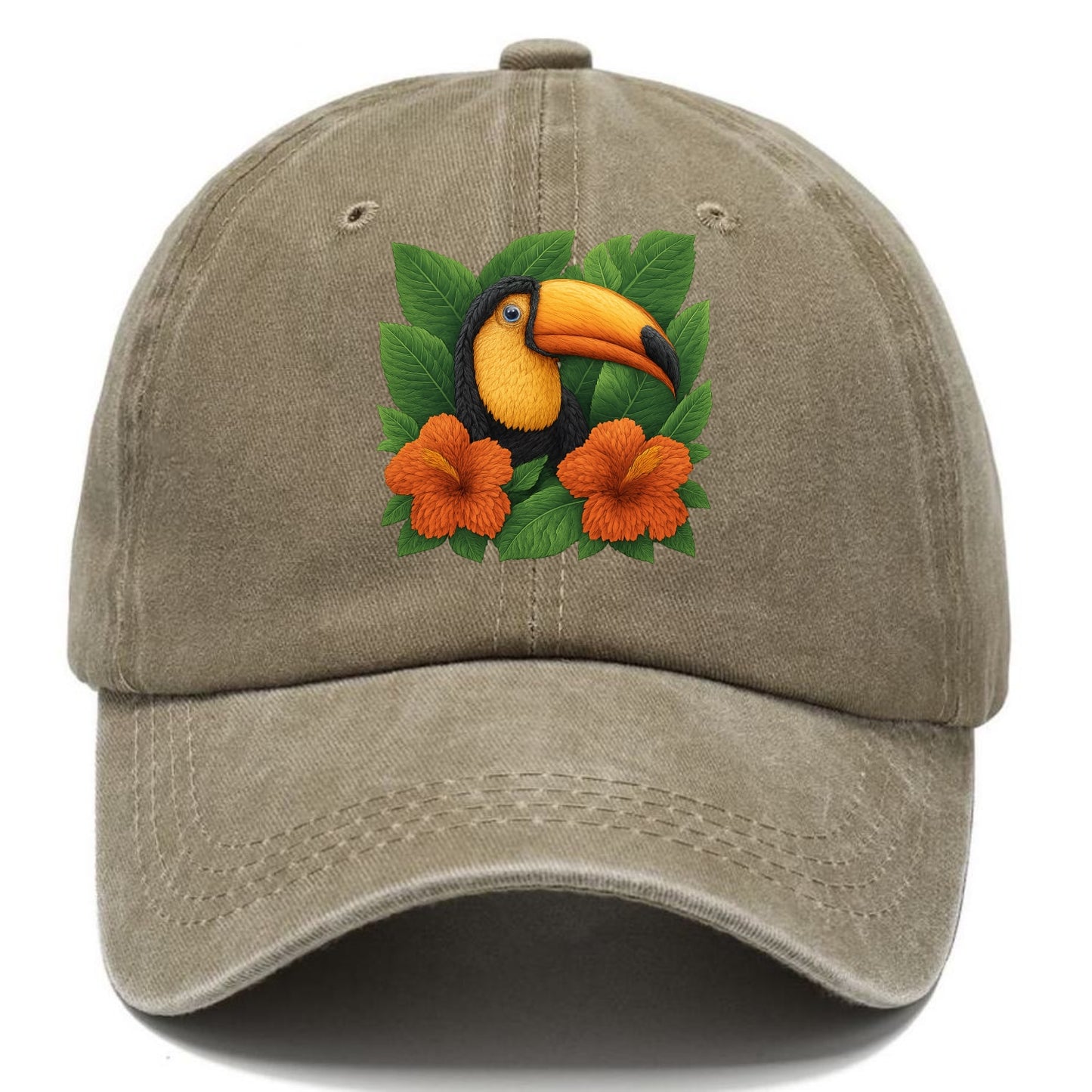 tropical paradise toucan bloom Hat
