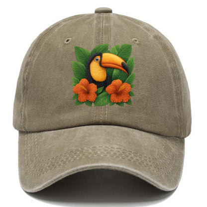 tropical paradise toucan bloom Hat