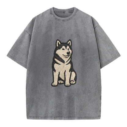Alaskan Malamute Gray And White Pose Hat