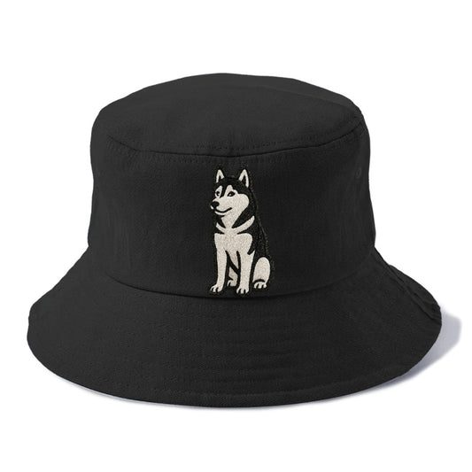 siberian-husky-black-white-loyal-spirit Hat