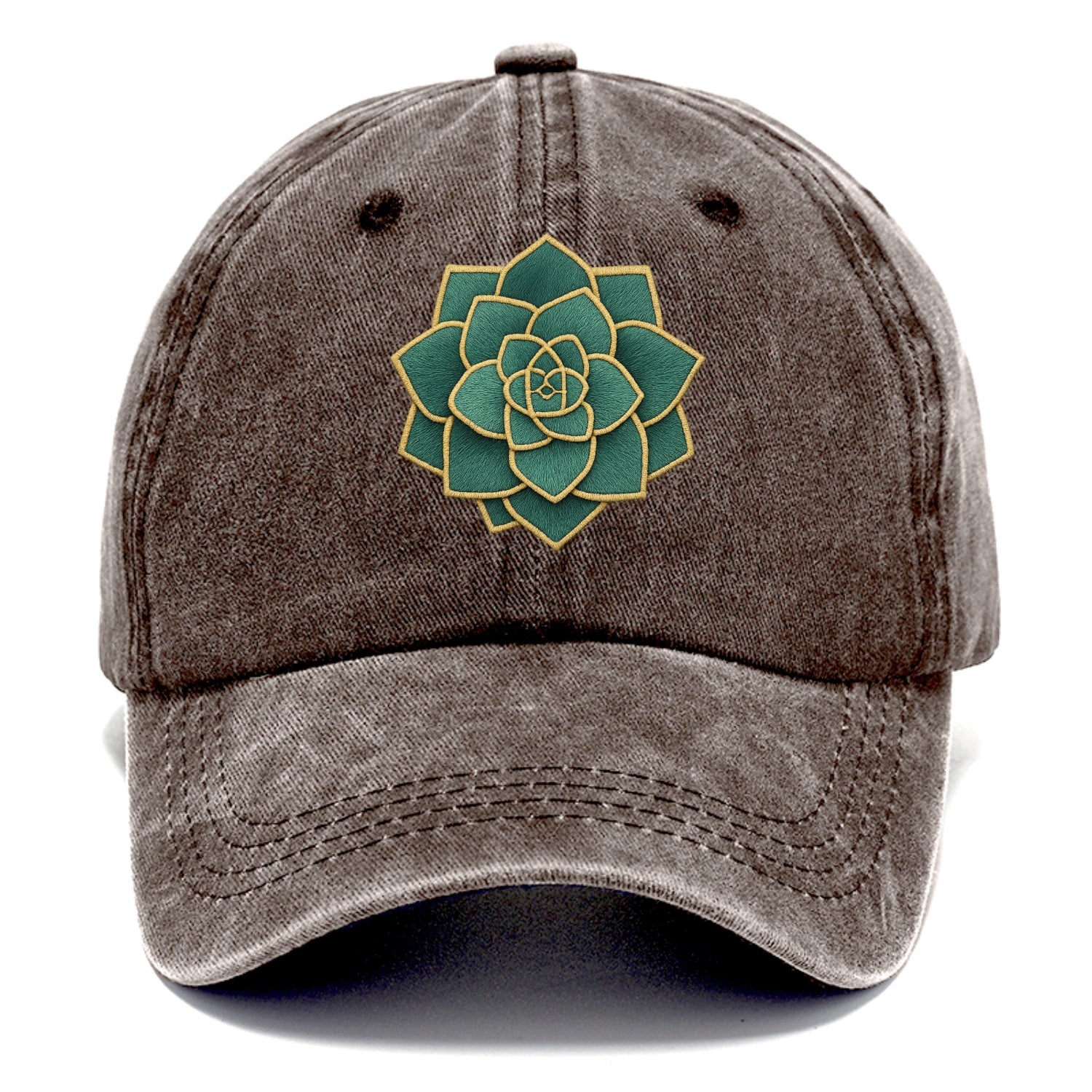 geometric flower embroidery Hat