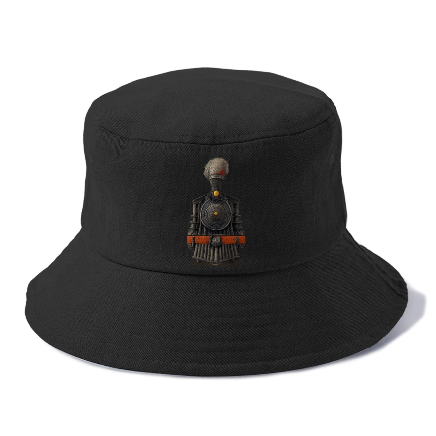 steam engine textured train illustration Hat