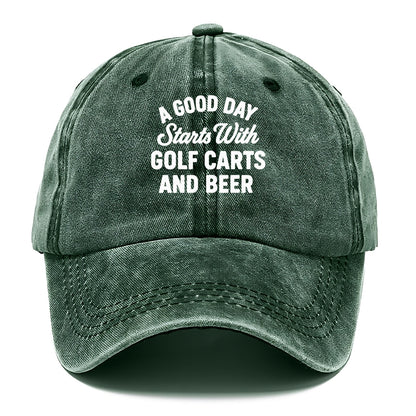 golf carts and beer saying Hat