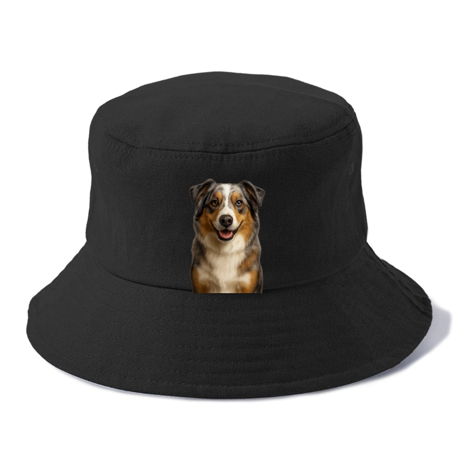 blue merle australian shepherd portrait design Hat