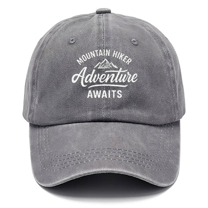mountain adventure awaits hat design Hat