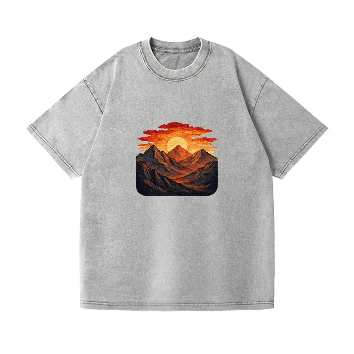 fiery mountains and sunset vista Hat