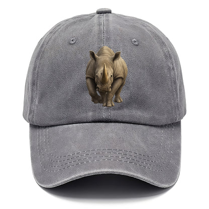 majestic rhino frontal portrait Hat